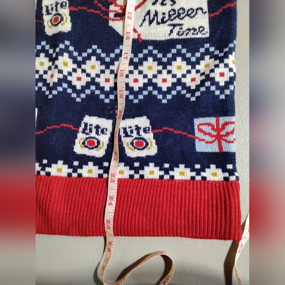 Miller Lite Ugly 'Tis the Season Christmas Sweater Adult Size Small Miller Time - Picture 9 of 10
